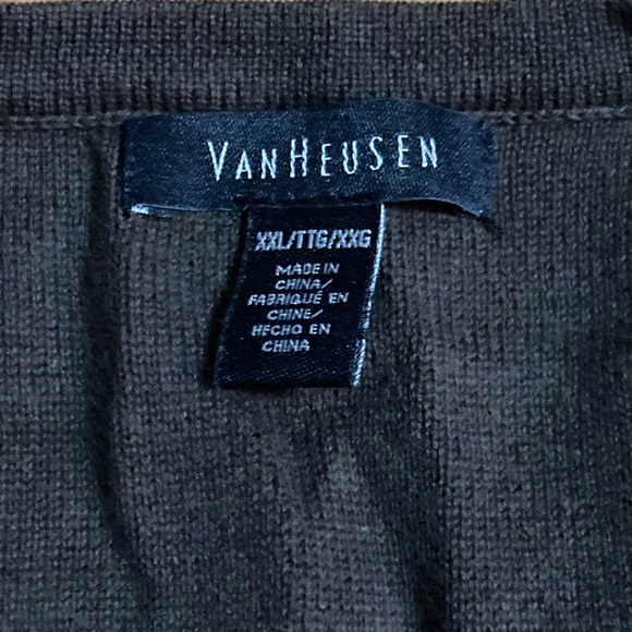 XXL Brown Van Heusen Sweater Vest - Picture 3 of 4